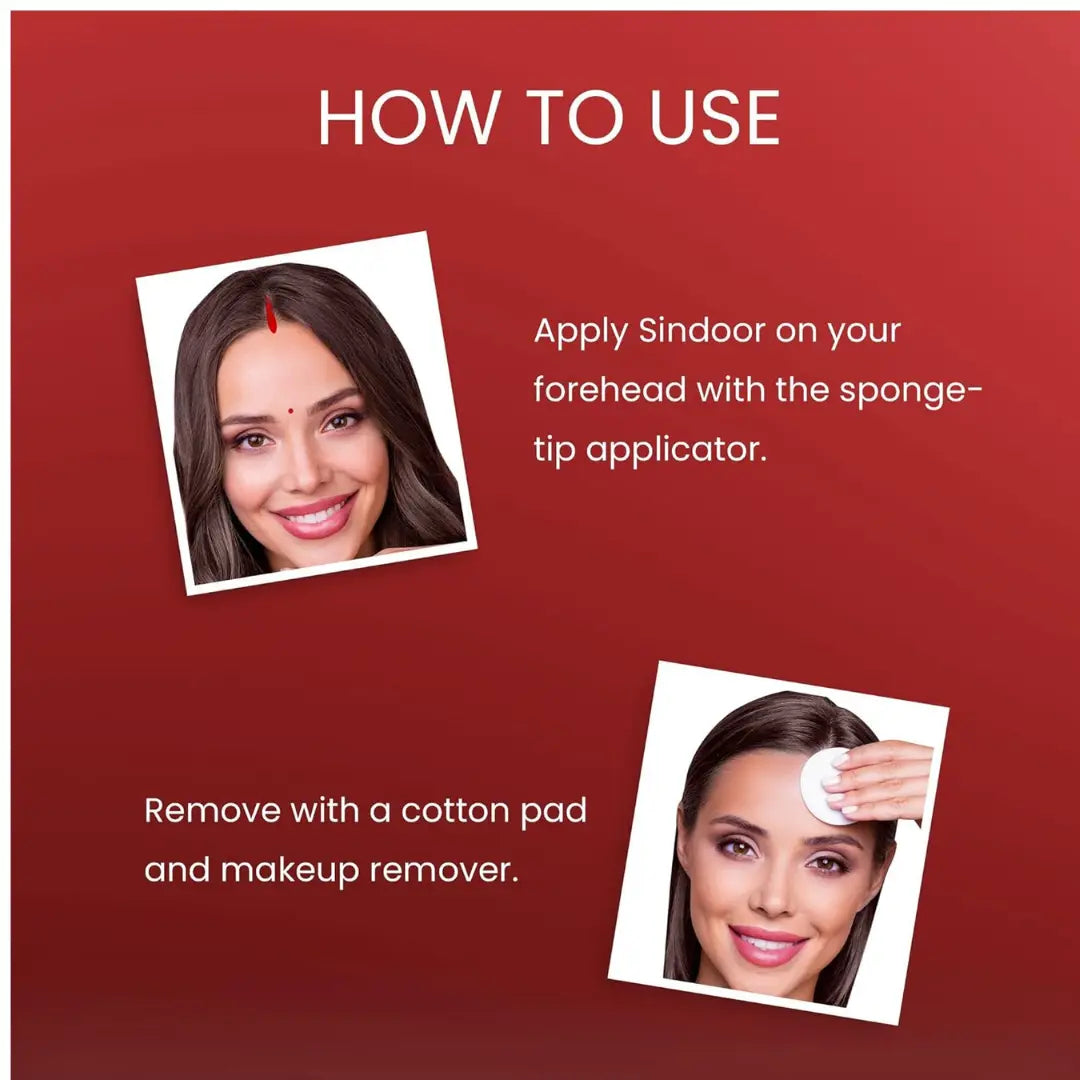 SWISS BEAUTY Tradition Natural Liquid Sindoor| Smudge-Proof | Long-Lasting | Shade- Hot Red, 6ml