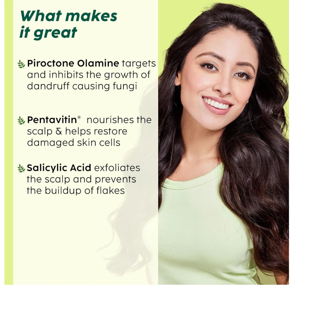 PLIX - THE PLANT FIX Neem Anti-Dandruff Advanced Shampoo | Piractone Olamine & Pentavitin Paraben & Sulphate Free | For Men & Women | 200ml