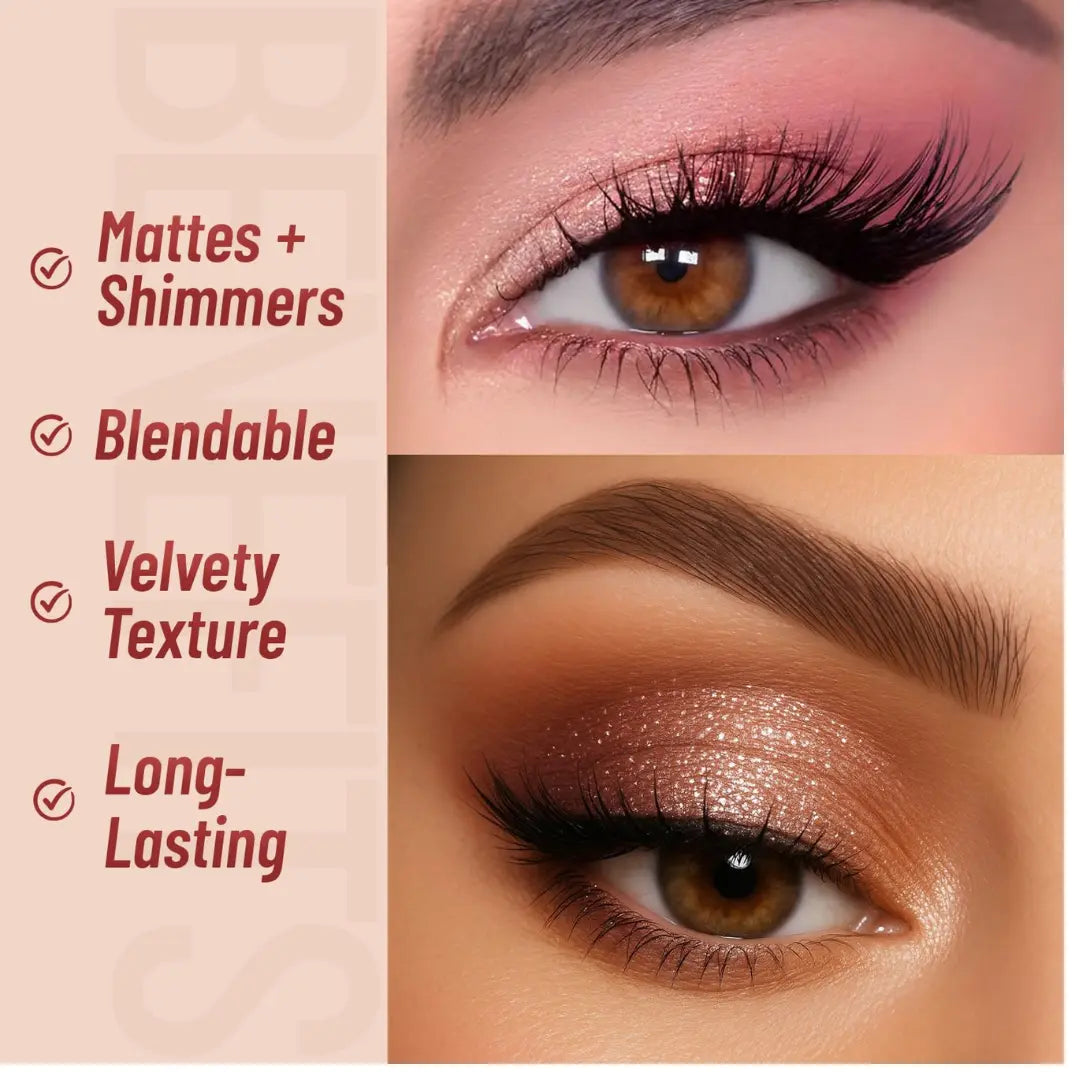 Swiss Beauty Awaken Eyeshadow Palette | Matte + Shimmer Finish | Long-Lasting | Blendable | 11g