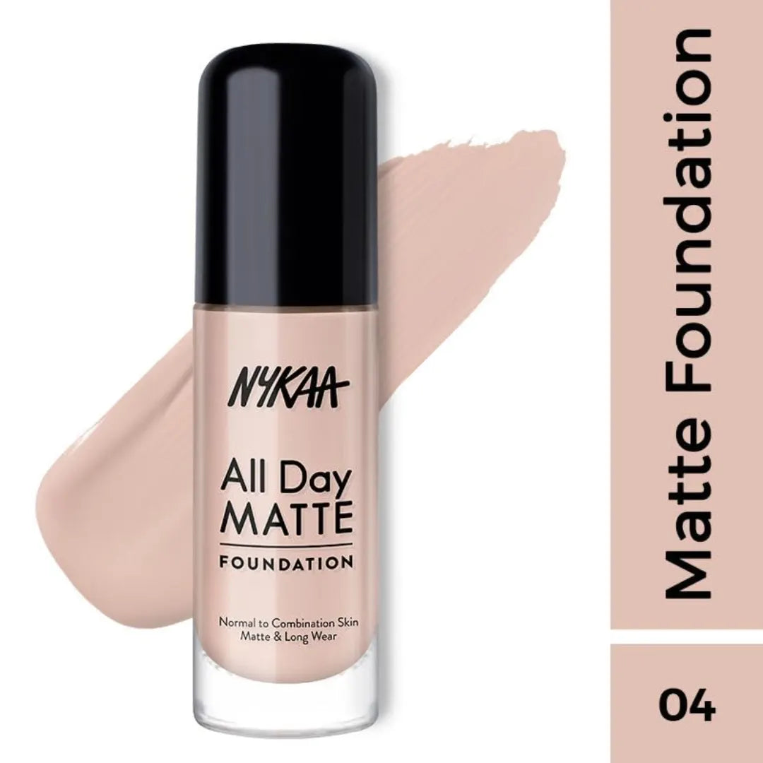Nykaa All Day Matte Long Wear Liquid Foundation For Normal To Combination Skin - Biscuit 05