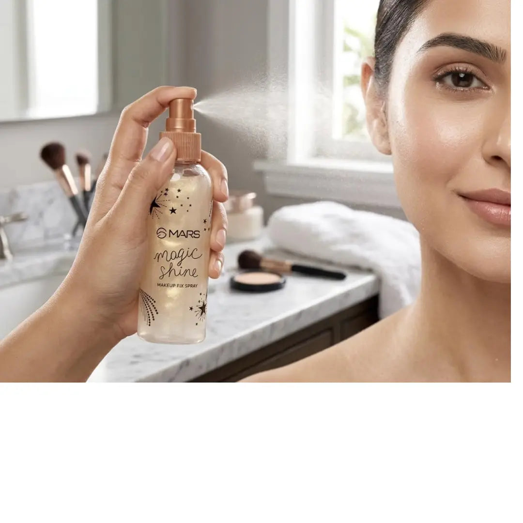 MARS Premium Makeup Fix Spray (150ml) - Long Lasting Dewy Finish for Face | Lightweight, Hydrating & Alcohol-Free Makeup Fixer for Glowing Skin | Water-Resistant & Non-Sticky Formula