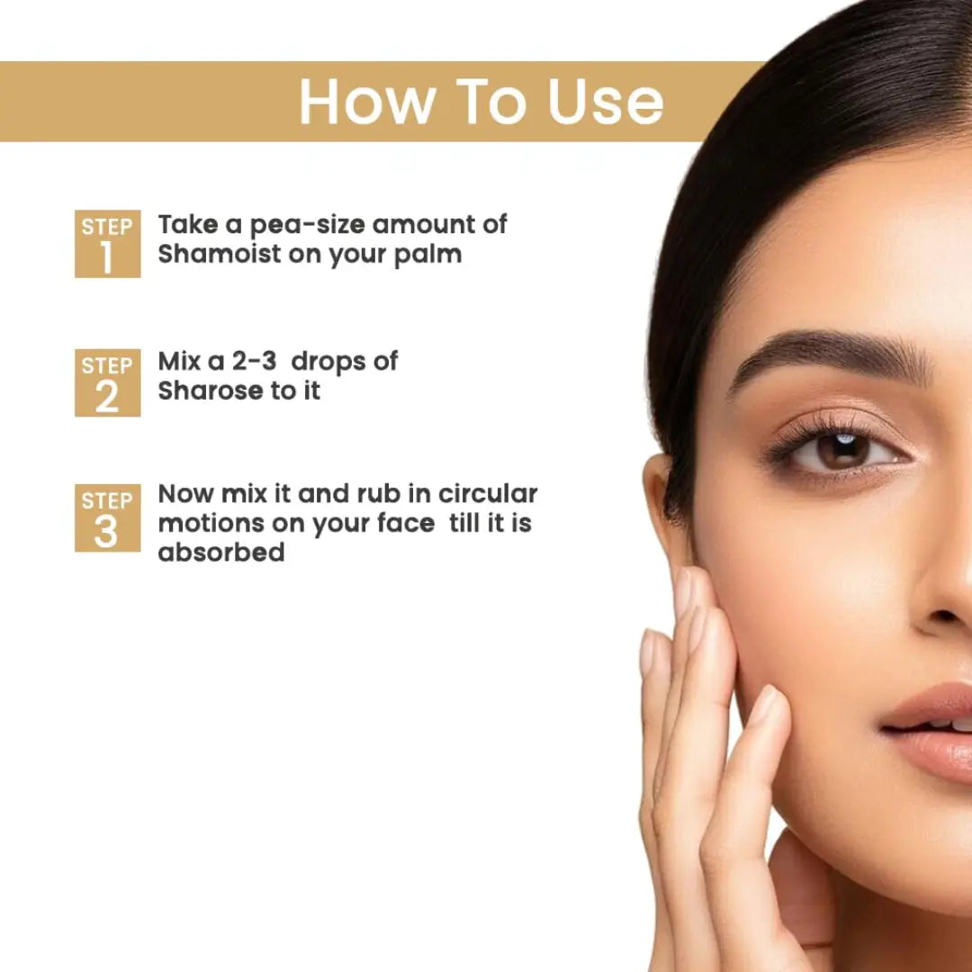 SHAHNAZ HUSAIN Shamoist Premium Moisturiser -100g with free Sharose Premium Skin Toner | 50ml