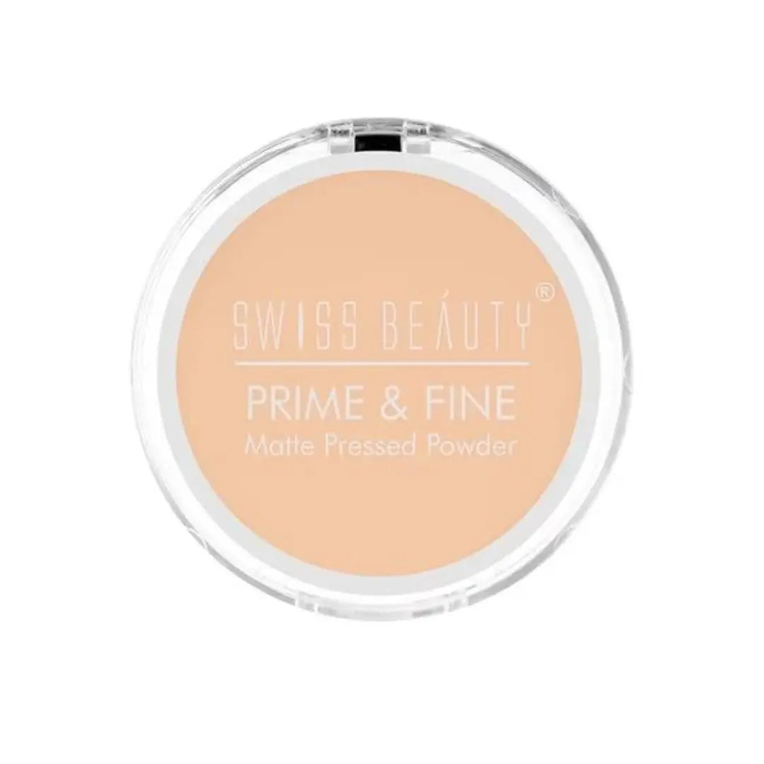 SWISS BEAUTY All Prime & Fine Matte Pressed Powder, Face Makeup, 8g