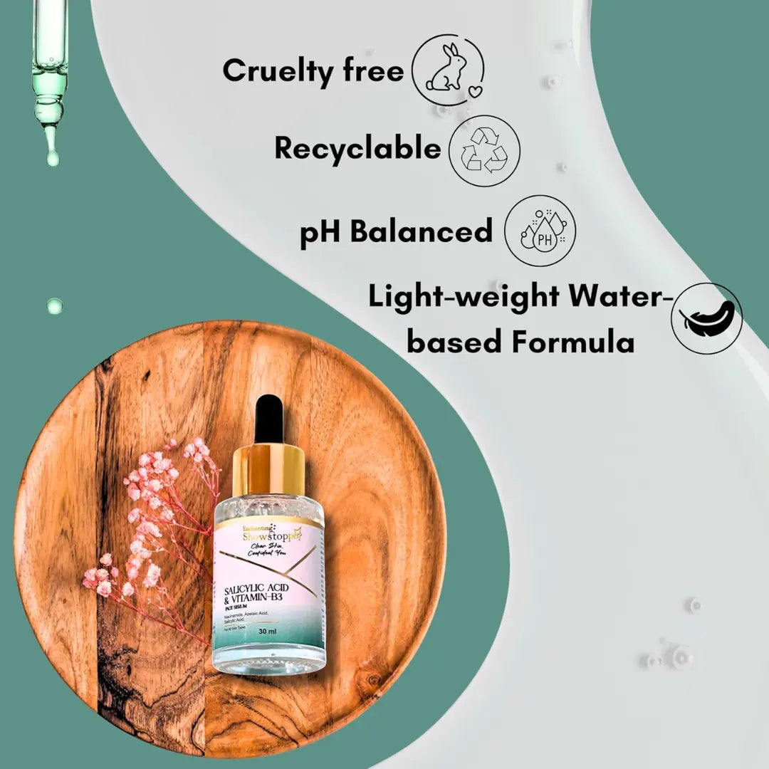 Enchanting Showstopper Vitamin B3 (Niacinamide) Face Serum with Salicylic Acid & Neem for Acne Control, Oil Balance & Pore Minimizing | Lightweight...
