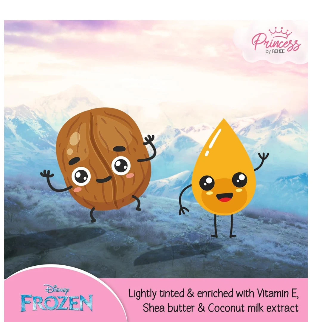 RENEE Disney Frozen Princess Popsicle Elsa Lip Balm,SPF10,Lightly Tinted with Vitamin E & Coconut Milk Extract,Moisturizes,Nourishes & Protects, Softens & Heals Chapped Lips 2 Gm,Brown pack of 1