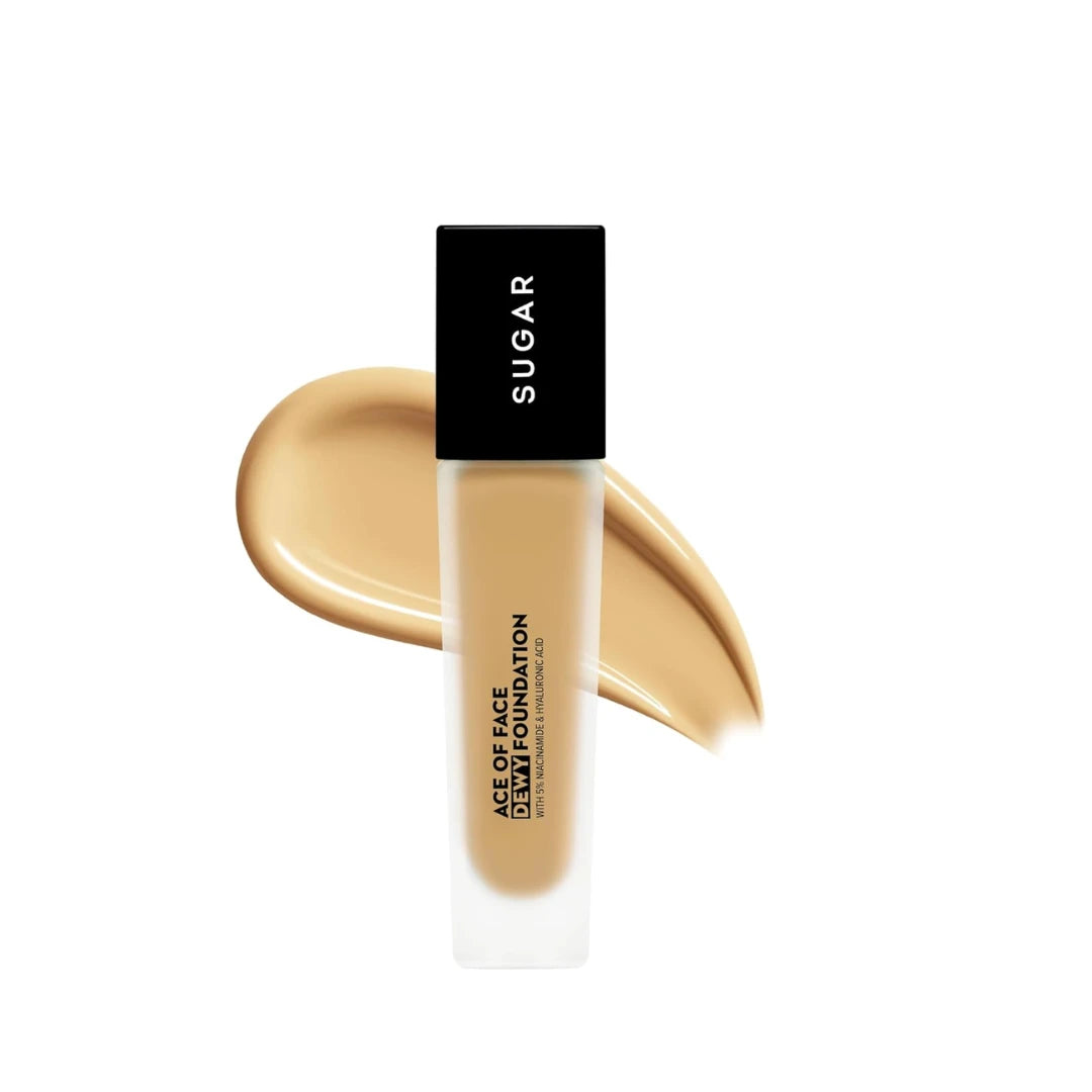 SUGAR Cosmetics Ace Of Face Dewy Foundation with 5% Niacinamide & Hyaluronic Acid | Lasts upto 18hrs |