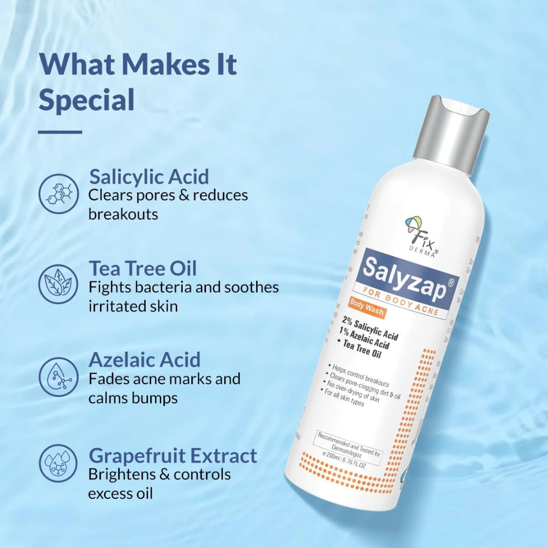 Fixderma Salyzap 2% Salicylic body wash 200ml