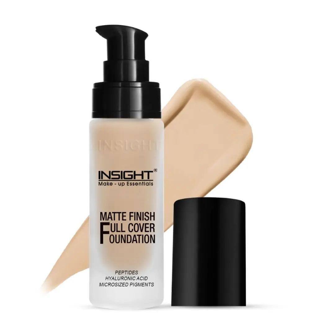 INSIGHT Cosmetics Matte Finish Full Cover Foundation Lotion | Dewy Finish | High Coverage | Paraben Free | Lightweight, FD39-MN16