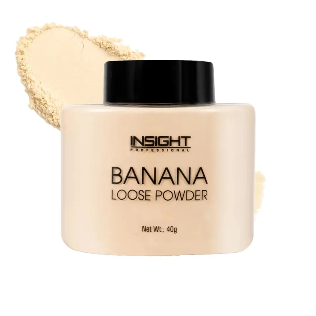INSIGHT Banana Loose Powder 40g | Lightweight| Long-Lasting Coverage|Oil-Absorbing Finish| Reduces Shine| Suitable for All Skin Types