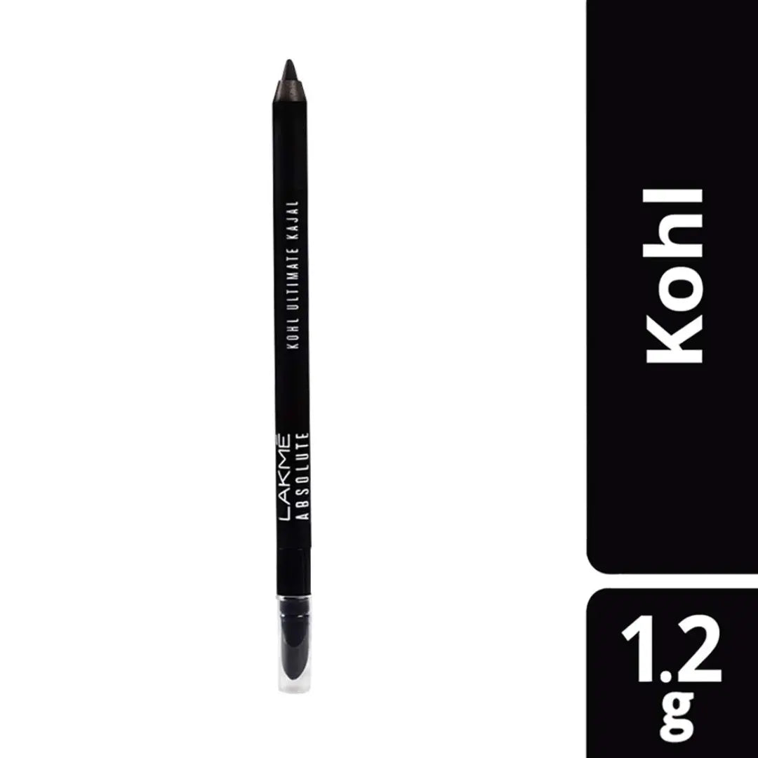 Lakme Absolute Ultimate Kohl Kajal, Black, Water Resistant, Lasts Upto 16 Hrs, 1.2 g