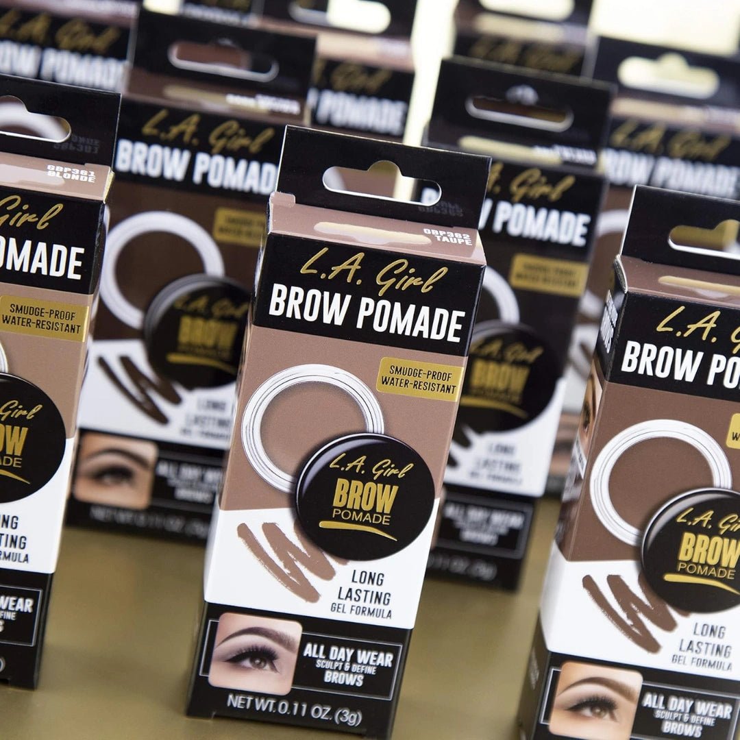 L.A Girl Brow Pomade, Dark Brown, Long Lasting Waterproof Eye Brow makeup Gel Natural Finish, Eyebrow Enhancer Fix 3g - Deals999