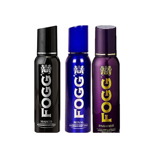 Fogg Fresh body Spray For Men ( marco , royal , paradise )combo. Pack of 3