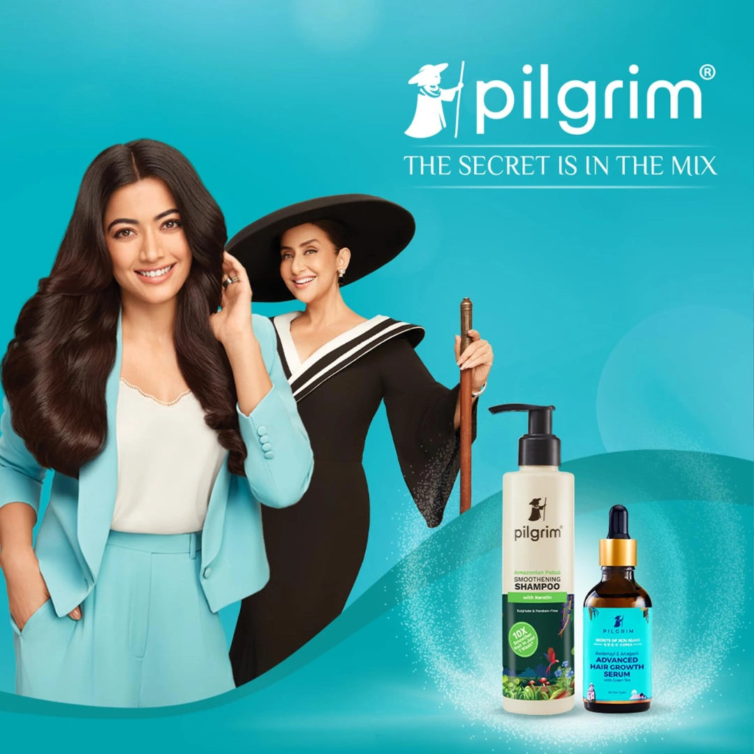 PILGRIM Amazonian Patu? & Hyaluronic Acid Smoothening Hair Serum For Dry & Frizzy Hair, Serum For Hair Smoothening, Hydrates & Detangles, Smoothens Rough Ends, Hair Serum For Unisex, 100ml