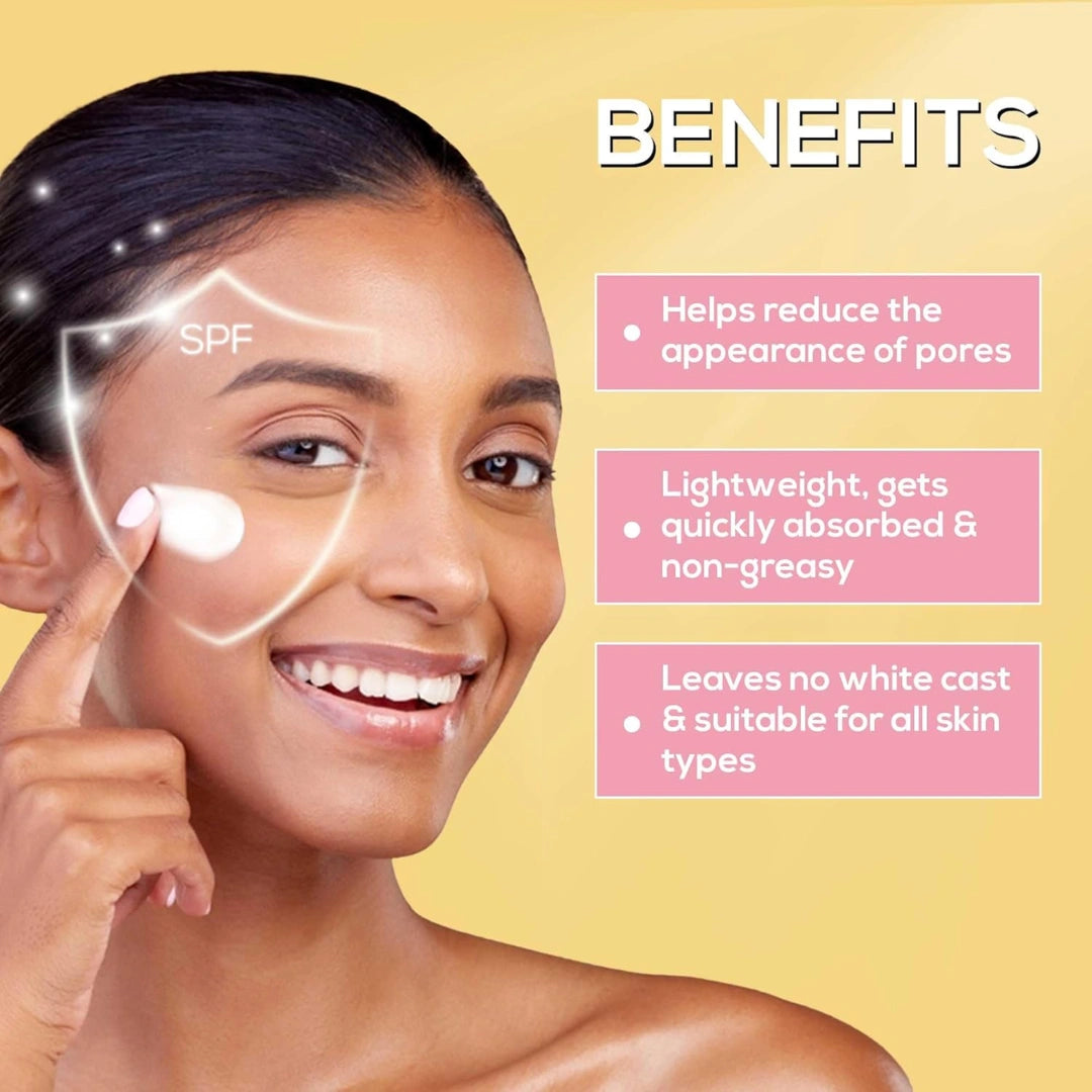 RENEE Pore Minimizing Sunscreen Spf 70 With 2% Niacinamide For All Skins, 2% Peptide & 3% Multivitamins, 50Ml