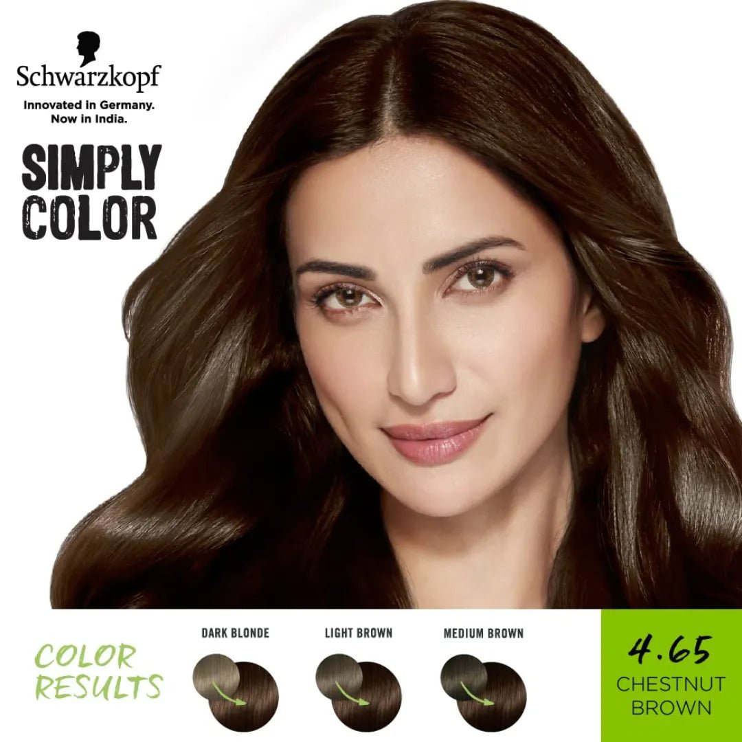 Schwarzkopf Simply Colour Permanent Hair Colour For 100% Grey Coverage - 4.65 Mocha Brown (142.5ml) - Deals999