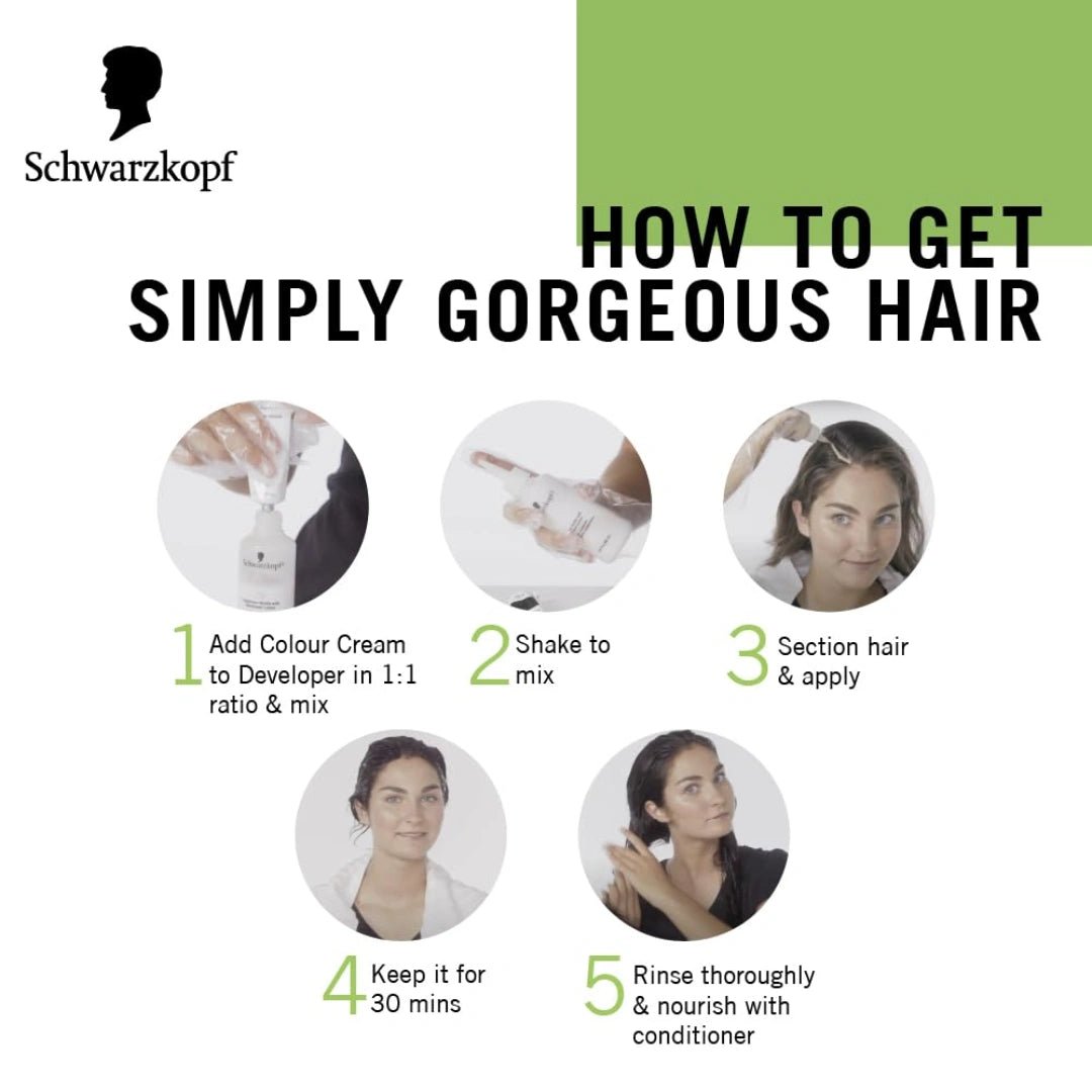 Schwarzkopf Simply Colour Permanent Hair Colour For 100% Grey Coverage - 5.00 Medium Brown (142.5ml) - Deals999