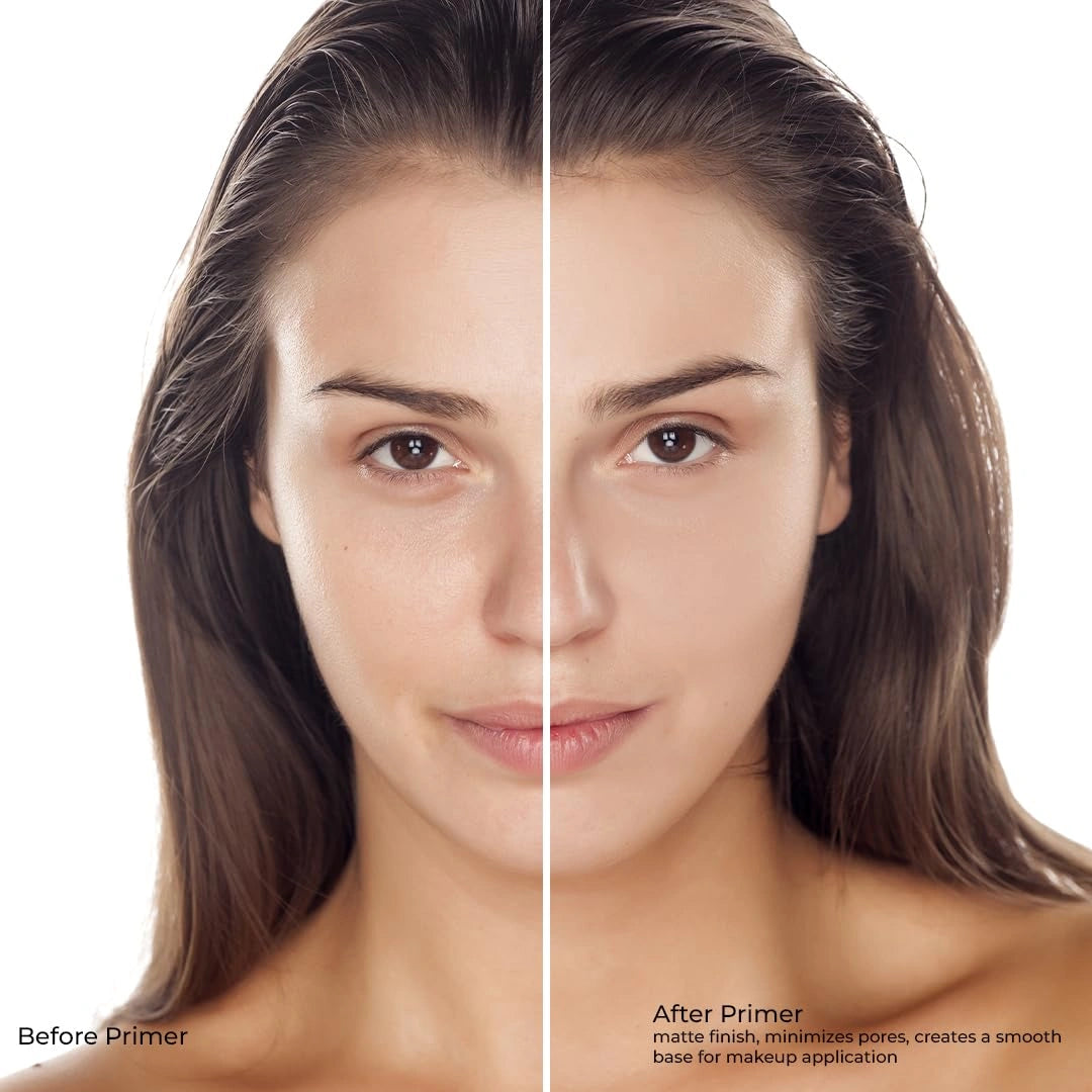 Revolution Pore Blur Primer Perfect Matte Face Primer, Peach, Makeup Primer for Poreless Smooth Long Lasting Makeup - Waterproof Brightening Makeup Base (Off White)