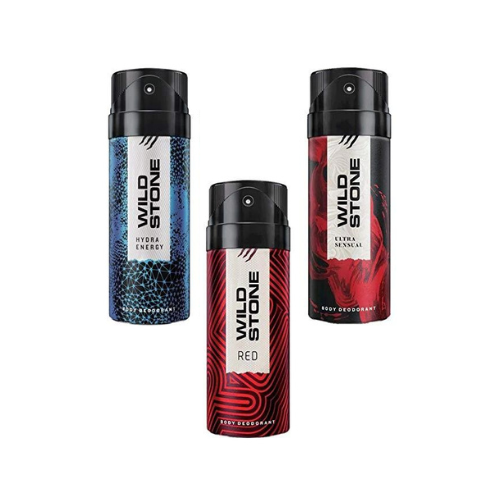 Wild Stone Hydra Energy, Red & Ultra Body Deodorant - 150ml (Pack of 3)