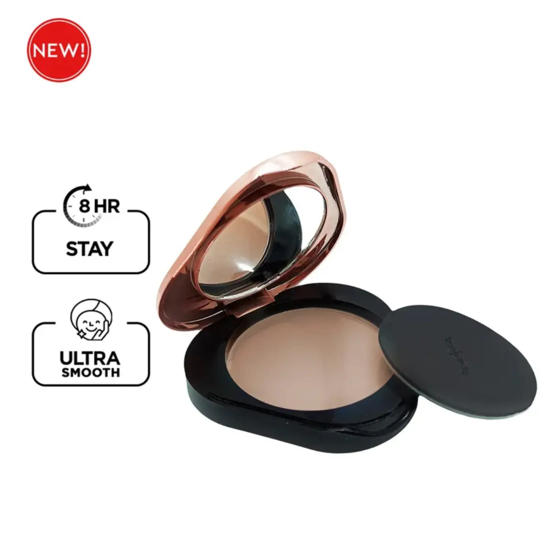 FACES CANADA 3 in 1 HD Matte Compact -8g | Compact + Foundation + Hydration | 8-Hour Stay | Soft Weightless Texture & Silky Coverage | Blends Easily