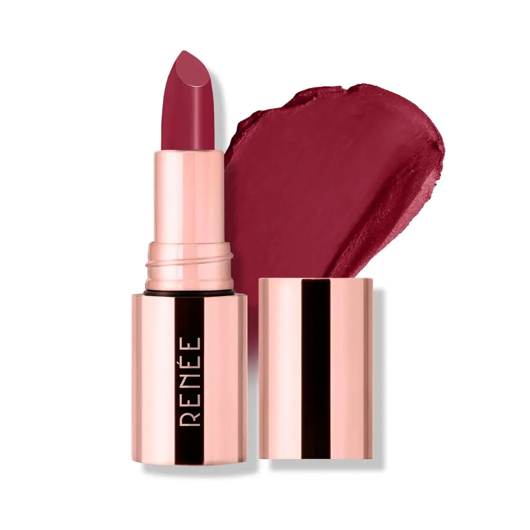 RENEE Everstay Matte Lipstick - Red Scarlet, Long Stay, Hydrating & Non-Drying, Smudge & Transfer Proof, Lightweight, Intense Pigment, Full Coverage, Vitamin E Infused, for All Occasions, 4.2g