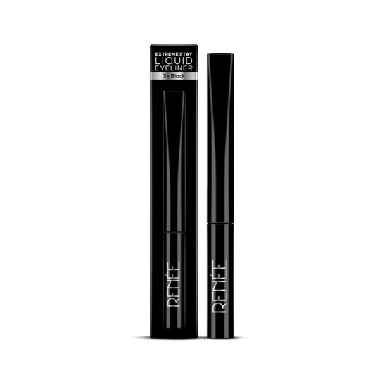 RENEE Extreme Stay Liquid Eyeliner 3x Black 4.5ml, Intense, Vibrant Color Payoff | One Swipe, Long Lasting, Matte, Waterproof, Smudge-proof All Day Shades | Infused With Castor Oil - Vegan