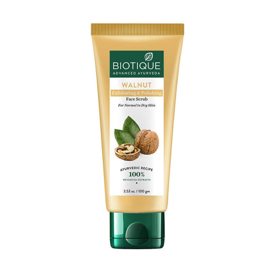 Biotique Walnut Exfoliating & Polishing Face Scrub For Normal to Dry Skin, 100gm