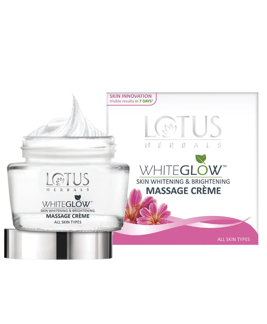 Lotus Herbals WhiteGlow Skin Whitening & Brightening Massage Cream - 60 gm