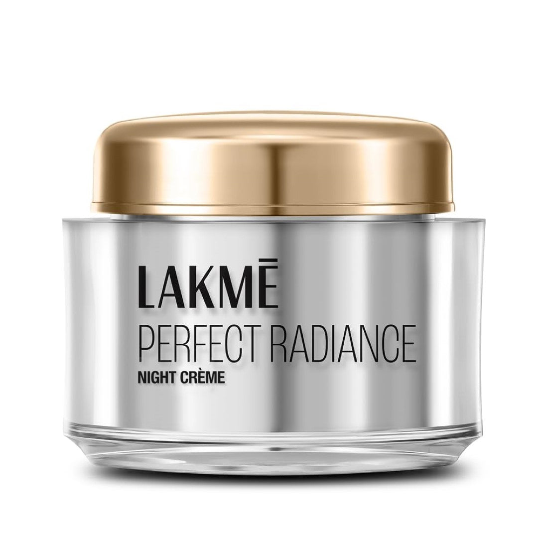 LAKMÉ Absolute Perfect Radiance Brightening Night Cream 50 g|| Daily Repair Face Moisturizer for Illuminated|| Glowing Skin -With Glycerin & Niacinamide