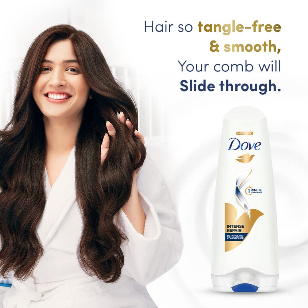 Dove Intense Repair Conditioner 175 ml|| With Keratin Actives to Smoothen Dry and Frizzy Hair - Deep Conditions Damaged Hair for Men & Women