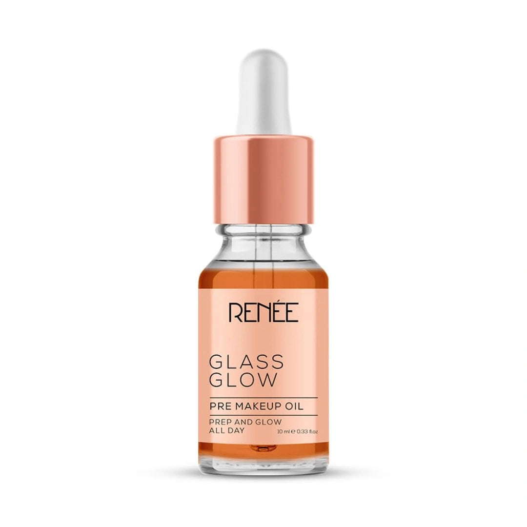 RENEE Glass Glow Pre Makeup Oil Primer 10ml| Non Sticky, Smoooth Finish| Hydrates, Repairs & Nourishes Skin| Adds Natural Glow to the Skin