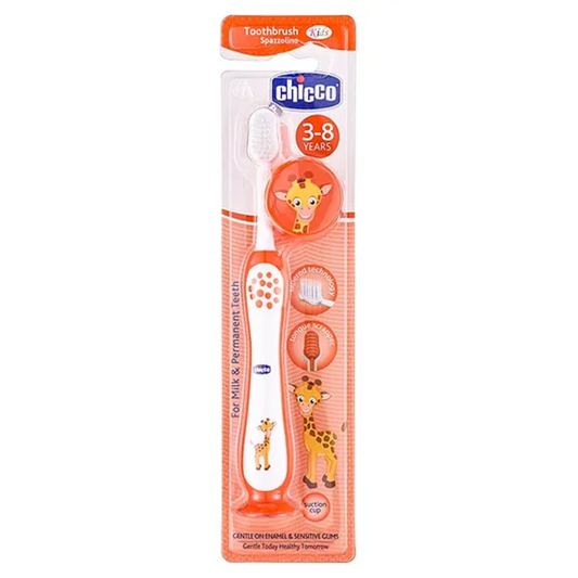 Chicco Ultra Soft Bristles Toothbrush Giraffe Print - Orange