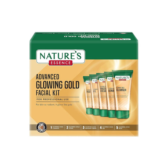 NATURES ESSENCE Advanced Glowing Gold Facial Kit, 250 gm