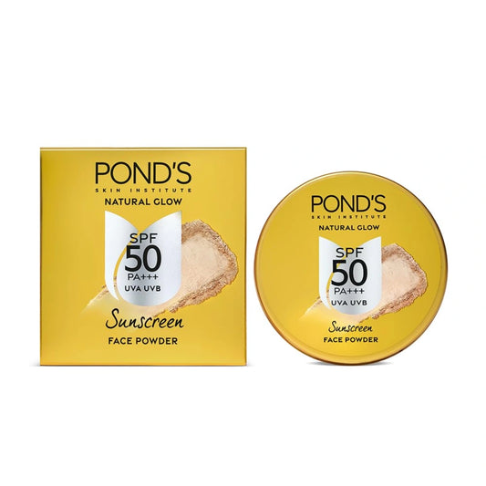 POND'S Sunscreen Face Powder, SPF 50 UVA & UVB with PA+++, 20g, for Sun Protection, Non-Oily & Non-Sticky, no White-Cast, for all Skin Types, Water-Resistant