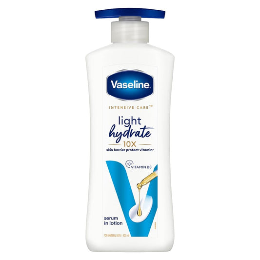 Vaseline Light Hydrate Serum In Lotion, 400 ml | Superlight & Non-Sticky Body Lotion for Hydration Boost