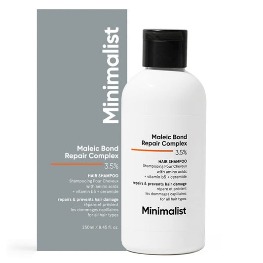 Minimalist Bond Repair Shampoo For Damaged, Dry & Frizzy Hair, Maleic Bond Repair Complex 3.5% With Patented Technology, Sulphate & Paraben Free Shampoo For Women & Men, 250 Ml (Pack Of 1)