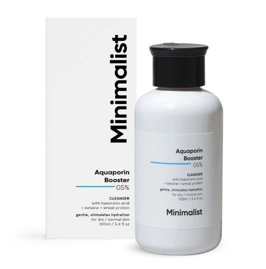 Minimalist 5% Aquaporin Booster | Cleanser For Dry Skin with Hyaluronic Acid | Hydrating | Sulphate Free | Non- drying Cleanser | For Women & Men (100 ml)