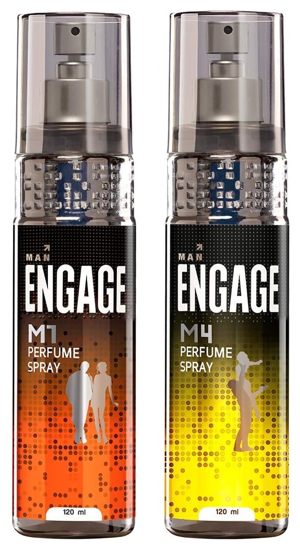 Engage M4 Perfume Spray For Men, 120ml And Engage M1 Perfume Spray For Men, 120ml