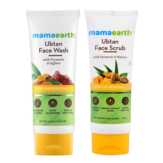 Mamaearth Ubtan face Wash 100ml & Ubtan Face Scrub 100ml Combo