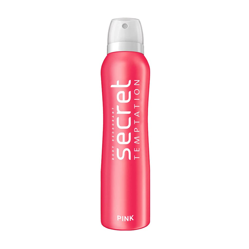 Secret Temptation Pink Deodorant for Women, Long Lasting Floral Body Spray for Office Wear, 150 ml