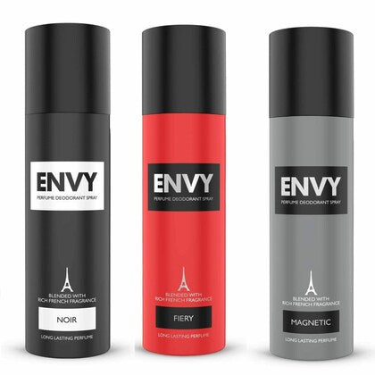 Envy Fiery, Noir & Magnetic Deo Combo 120 ml (Pack of 3)