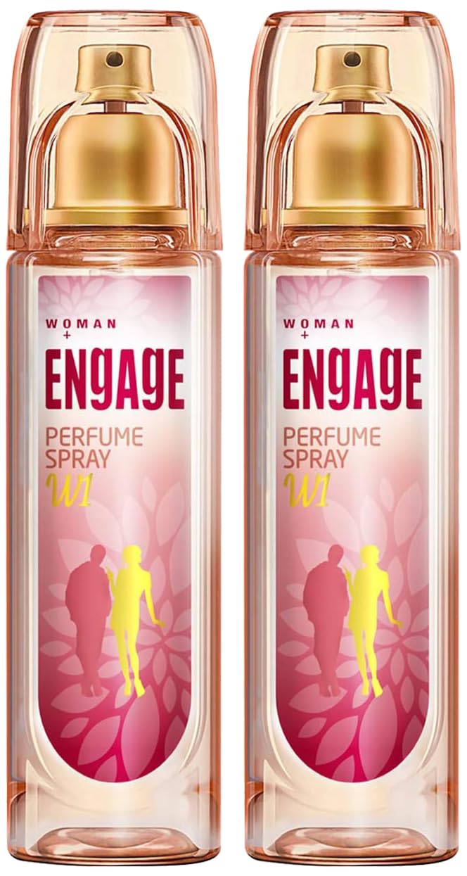 Engage W1 Perfume Spray For Women, Fruity and Floral, Skin Friendly, 120ml (Pack of 2)