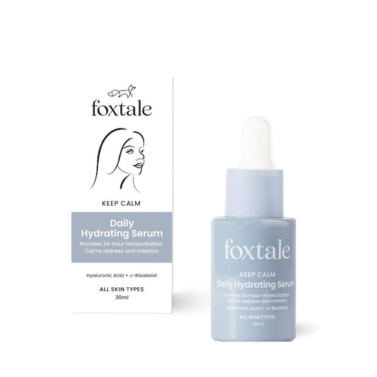 FoxTale Daily Hydrating Serum Hyaluronic Acid For Plump, Glowing Skin With Vitamin B5,Betaine|Intense 24-Hour Hydration,Brightening|Reduction In Fine Lines&Inflammation|For Dry,Sensitive Skin|Men&Women - 30 Ml