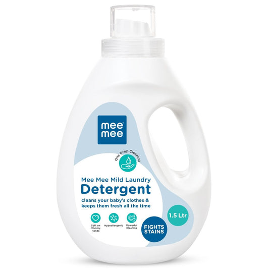 Mee Mee Baby Liquid Detergent 1.5 L | Ph balanced, Free from Harsh Chemicals, Safe for mother's hands & baby's skin | Anti-Bacterial, Removes Stains & Odor with One Drop, Hypoallergenic