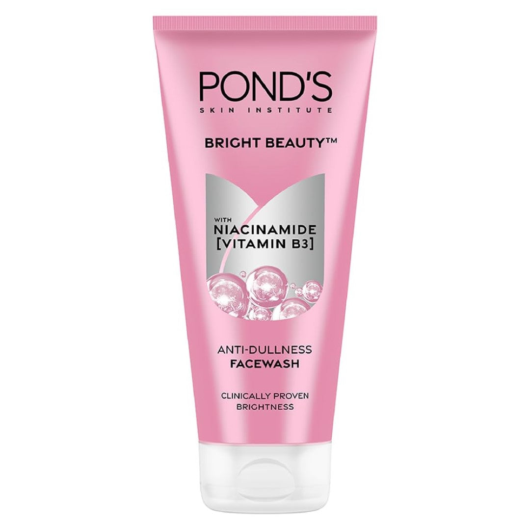 POND's Bright Beauty Anti-Dullness & Brightening Facewash With Niacinamide | For Glass-Skin Like Shine And With 4X Visibly Brighter Skin, 200Gm