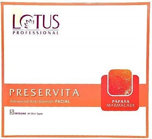Lotus=Professional Advanced Preservita Marmalade Facial Kit (Papaya Anti Blemish Kit)