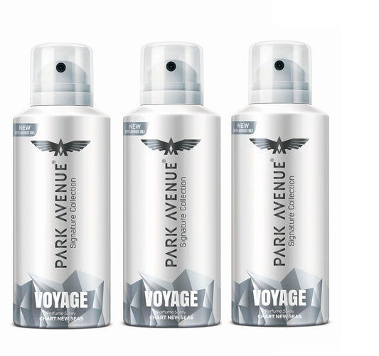 Park Avenue Men's Signature Deo, Voyage, 130ml (Pack of 3)