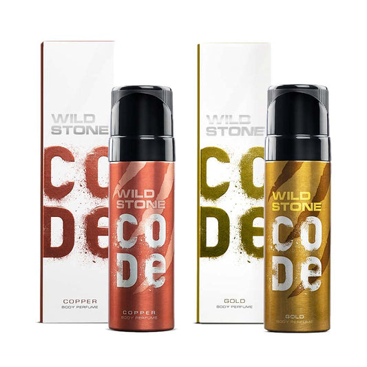 Wild Stone Code Copper & Gold Body Perfume Spray - 120ml (Pack of 2)