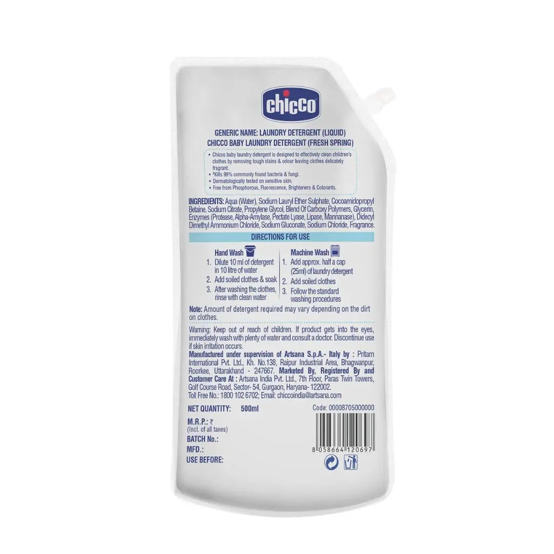 Chicco Baby Liquid Laundry Detergent, Fresh Spring