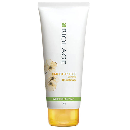 Biolage Smoothproof Conditioner For Frizzy Hair | Provides Humidity Control & Anti-Frizz Smoothness | With Camellia Flower | Natural & Vegan (196gms)