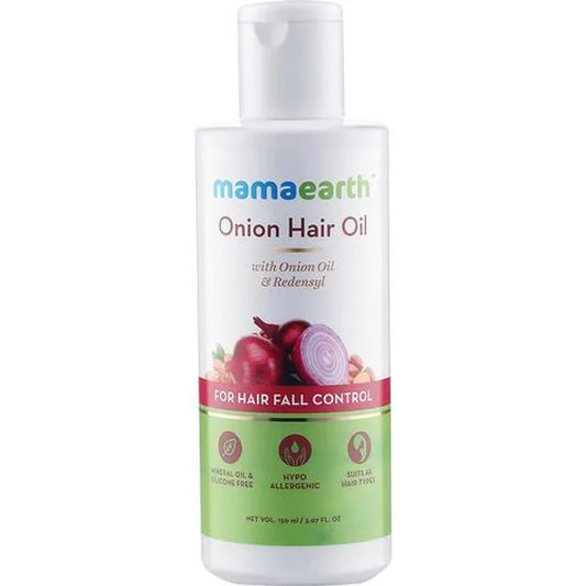 Mamaearth Onion Hair Oil for Hair Growth & Hair Fall Control with Redensyl 150ml